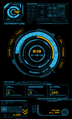 Скриншот приложения MYCOLORSCREEN Blue Neon Theme - №3