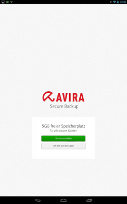 Скриншот приложения Avira Secure Backup - №1