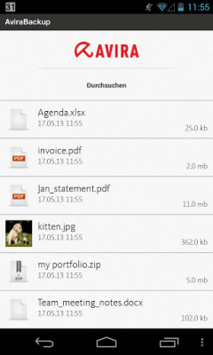 Скриншот приложения Avira Secure Backup - №6