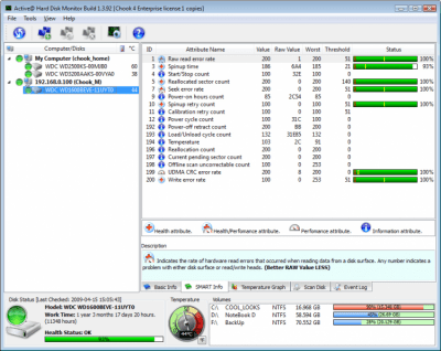 Скриншот приложения Active@ Hard Disk Monitor - №1