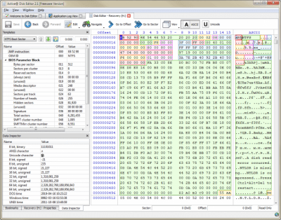 Скриншот приложения Active@ Disk Editor - №1