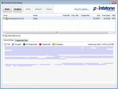 Скриншот приложения Pointstone Disk Defrag Free - №1