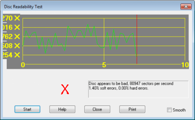 Скриншот приложения CD/DVD Diagnostic - №4