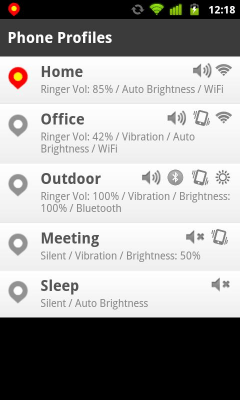 Скриншот приложения Phone Profiles - №8