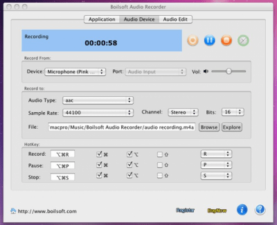 Скриншот приложения Audio Recorder for Mac - №2