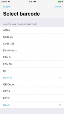 Скриншот приложения PDF417 Barcode Scanner - №6