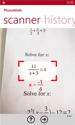 Скриншот приложения PhotoMath - №5