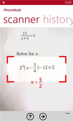 Скриншот приложения PhotoMath - №6