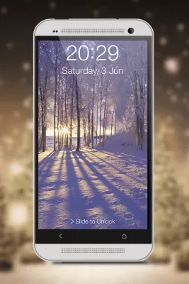 Скриншот приложения Snowfall Screen Lock - №1