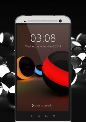 Скриншот приложения 3D Light Balls Screen Lock - №1