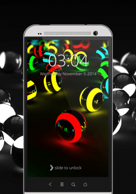 Скриншот приложения 3D Light Balls Screen Lock - №9