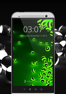 Скриншот приложения 3D Light Balls Screen Lock - №13