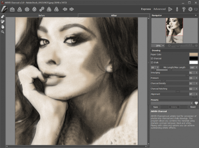Скриншот приложения AKVIS Charcoal - №1