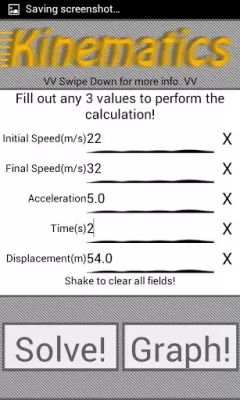 Скриншот приложения PhysCalc Kinematics Calculator - №1