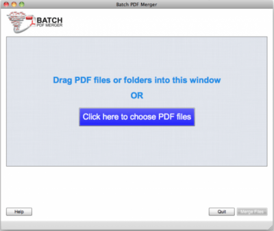 Скриншот приложения Batch PDF Merger for Mac - №1