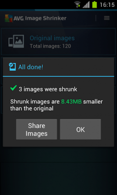 Скриншот приложения AVG Image Shrink & Share - №4
