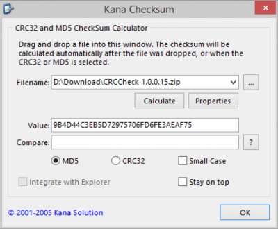 Скриншот приложения Kana Checksum - №1