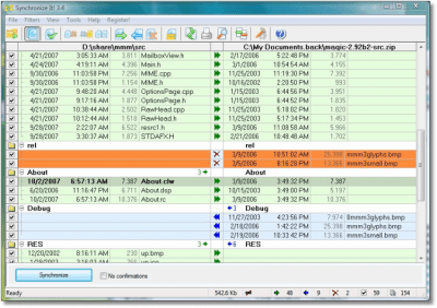 Скриншот приложения Synchronize It! Portable - №1