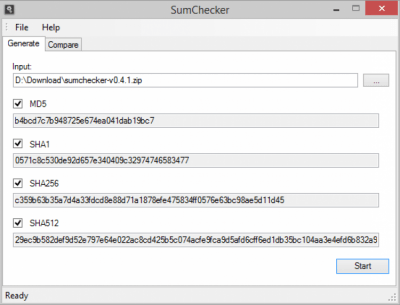 Скриншот приложения SumChecker Portable - №1