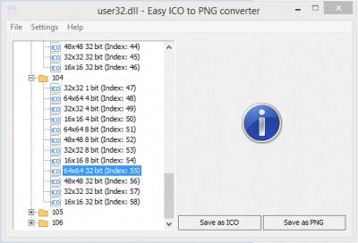 Скриншот приложения Easy ICO to PNG Converter - №1