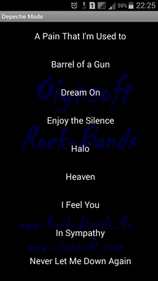 Скриншот приложения Oiynsoft Rock-Bands - №3