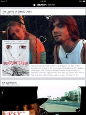 Скриншот приложения Viewster Horror – Free Movies - №3