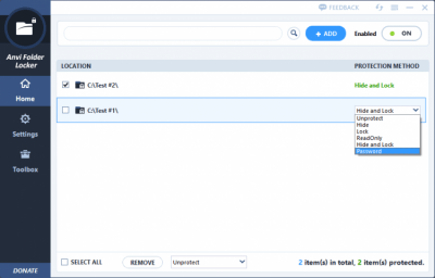 Скриншот приложения Anvi Folder Locker Free - №3