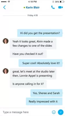 Скриншот приложения Skype для бизнеса (ранее "Lync 2013") - №8