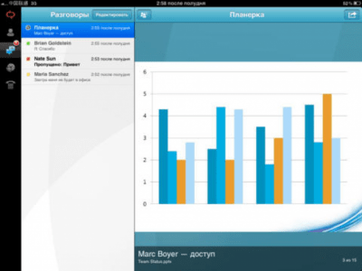 Скриншот приложения Microsoft Lync 2010 for iPad - №2