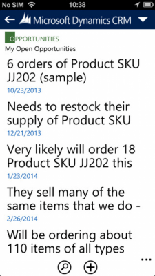 Скриншот приложения Microsoft Dynamics CRM for iPhone - №3