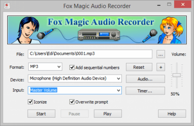 Скриншот приложения Fox Magic Audio Recorder - №1