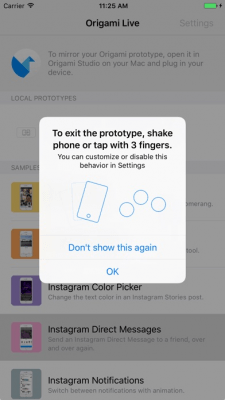 Скриншот приложения Origami Live – Design Prototyping - №4