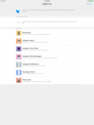 Скриншот приложения Origami Live – Design Prototyping - №5