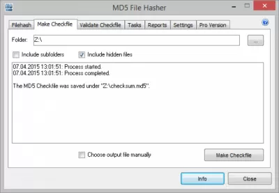 Скриншот приложения MD5 File Hasher - №2