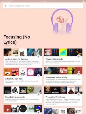 Скриншот приложения Google Play Музыка - №2