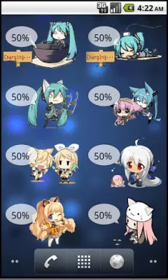 Скриншот приложения Chibi Vocaloid Battery Widget - №1