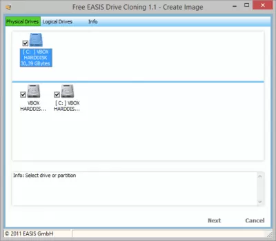 Скриншот приложения EASIS Drive Cloning - №1