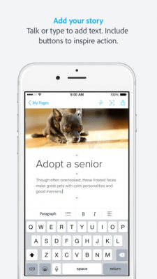 Скриншот приложения Adobe Spark Page - №6