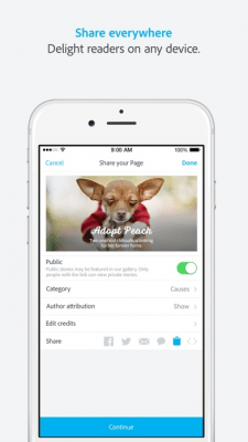 Скриншот приложения Adobe Spark Page - №7