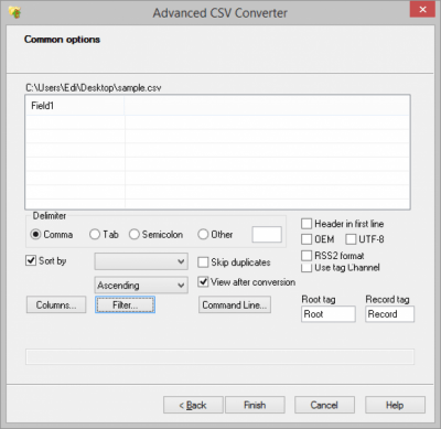 Скриншот приложения Advanced CSV Converter - №1