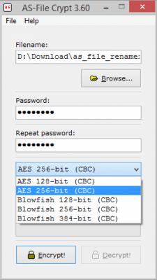 Скриншот приложения AS-File Crypt - №1