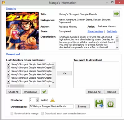 Скриншот приложения DomDomSoft Manga Downloader - №1