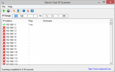 Скриншот приложения SterJo Fast IP Scanner - №1