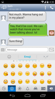 Скриншот приложения Handcent Classic Skin - №6