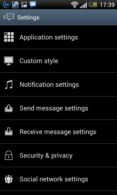 Скриншот приложения Handcent 6 Skin(Samsung style) - №4
