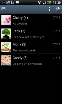Скриншот приложения Handcent 6 Skin(Samsung style) - №6