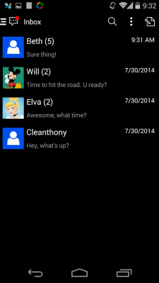 Скриншот приложения Handcent 6 Skin (Metro Style) - №8