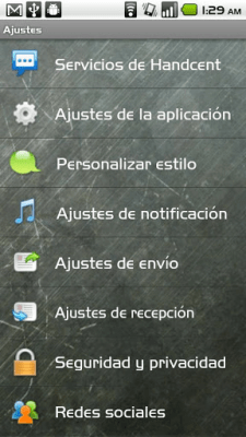 Скриншот приложения Handcent SMS Spanish Language - №2