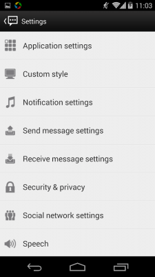 Скриншот приложения Handcent 6 Skin (Sense5 Style) - №5