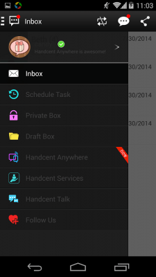Скриншот приложения Handcent 6 Skin (Sense5 Style) - №7